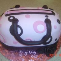 Pink Purse Pink and chocolate fondant My first purse...cake is white and chocolate layers w/ buttercream and ganache