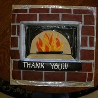 Oven Cake This is a sheet cake I made for my first paying customer. It is a thank you to a company that makes pizza ovens, and my client wanted the...