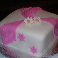 My Very 1St Fondant Cake This is my very first fondant cake...I am in lesson 2 of Wilton Fondant/Gumpaste class. I am satisfied w/the way it turned out...and its...