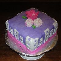 My Finale Fondant /gumpaste Cake Class This is my finale cake from Wilton Fondant/gumpaste class...