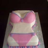Wishing You Much Hap-Penis! This was a bra and pantie themed bachelorette party cake!