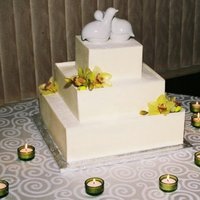 White Chocolate Wedding Cake This cake is covered in slabs of white chocolate...thanks to everyone who responded to my questions on how to do this!! If anyone is...