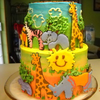Animal Fun! I made this for my son's 3rd bday, and I love how it turned out, just love bright and happy colors! I got the idea from the Whimsical...