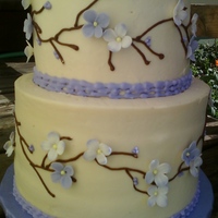 Lavender Blossoms And Vines I saw something similar here on CC and tried to make it a bit like it, but I didn't do it near justice! It was such a beautiful cake...