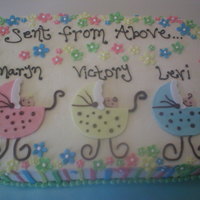 Baby Carriages I made this for my church, which holds a baby shower every six months or so for the new babies that have been born. Three babies this time...