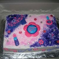 Glamour Girl Made for a friends daughter. Yellow cake, BC, cake sparkles, and colorflow accents.