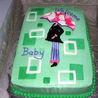 Mod Mom This was made for my BFF's cousin. It was a hit!!!It is half yellow half triple chocolate cake. buttercream frosting and colorflow mom...