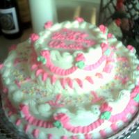 Picture_025.jpg This cake was for my grandaugters frist birthday, It is a 12"an 6" round . the cake is chocolate with chocolate mouse filling....