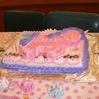 My Little Pony This cake was for my grandaughters 4th BD, I used A willton " My little Poney" pan cake on top 1/2 sheet cake. Both were...