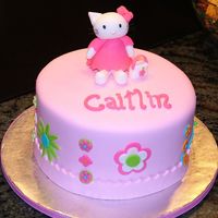 Hello Kitty In Pink I had trouble with the fondant as it developed "elephant skin" when I covered the cake. Therefore, the design of the cake was...