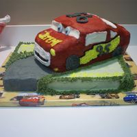 My First 3D Sculpted Cake I need more practice on sculpting 3D cakes. This one sure could use some more sculpting, smoothing, etc. But the birthday boy loved it.