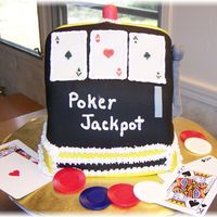 Poker Machine 3D cake covered with fondant