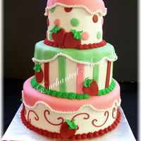 Strawberry Shortcake buttercream with fondant decorationsThanks for all the ideas here on CC