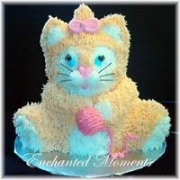 3D Cat used 3d bear pan and buttercream icing