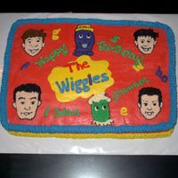 The Wiggles This was a tough one, my husband drew the characters on with a toothpick and I decorated them.