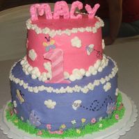 Macy 1St Birthday all butercream with white choc. accents
