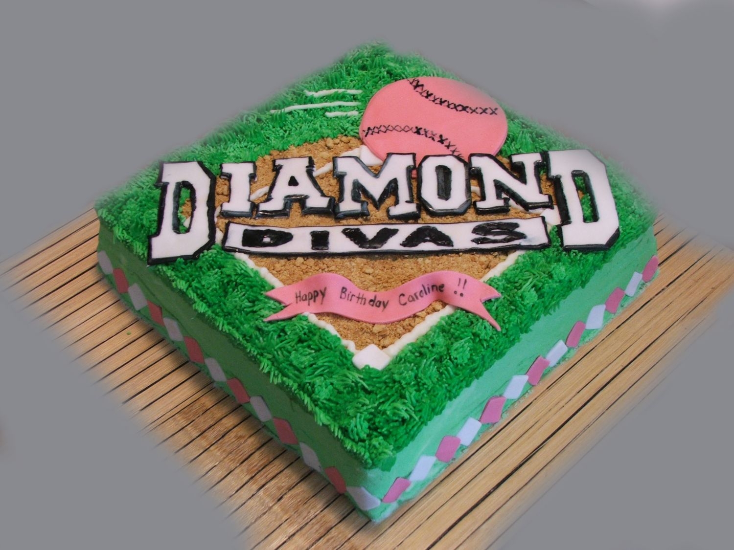 Caroline's Birthday Birthday cake for my niece a big time softball player.