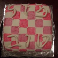 Baby Blanket Cake Top view of second MMF cake from an idea from Ginger08. Any comments or critiques?