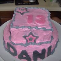 Happy Thirteenth Birthday This was a last minute cake for a friends niece. She said just make a cake, so this is what came to mind. I had about 4 hours to do it so...