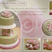 Course Iii Final Cake I'm pretty happy with how this cake turned out except for the scroll-y things on the bottom layer. Oh well, too late now! I'm so...