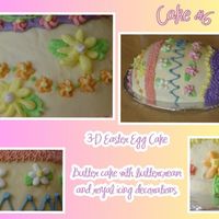 Half Of A 3-D Easter Egg The other half of this cake fell apart when I took it out of the pan so it ended up being a half an egg.