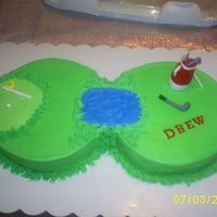Golf Chocolate cake with BCD...fondant accents.