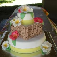 My Wedding Cake My husband and I got married in Hawaii in May. We came home and had a small family BBQ and I was able to make my own cake. 10"and 4&...