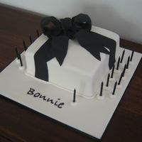 Bonnie's 21St Birthday Cake Birthday theme of black and white. All the guests wore black and white and the birthday girl wore a bright yellow dress. Travelled 5 hours...