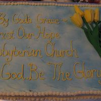 Church Plant Cake Gumpaste Tulips (to signify Calvin's acronym)