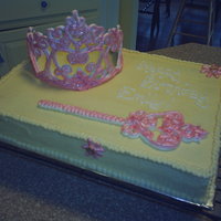 Princess Emily Niece's birthday, royal icing tiara and scepter.