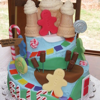 Candyland Cake buttercream with all edible fondant decorations-- thanks to all the cc inspiration-- you ladies are full of talent!