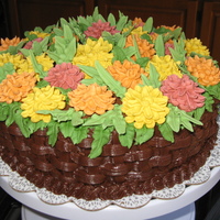 Fall Wedding I did this for a bridal shower. The bride loves fall and fall colors so I went with mums. All decorations are royal icing.