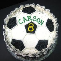 Soccer Ball I also did a soccer cake for this child last year, so had to come up with something different...