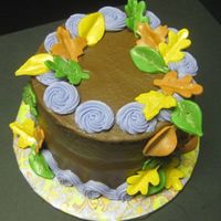 Autumn Leaves I whipped this one up based on things I had on-hand for my friend's last-minute November birthday party. Cake is pumpkin chocolate...