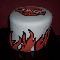 21St Birthday Chocolate cake covered with buttercream and fondant. Gumpate topper