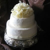 Simple Wedding Cake This cake was made for a very small wedding... the bride gave me no direction of what to do, other than "simple", so this is what...