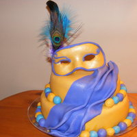 Mask Cake Made this for my sons prom.. they had a masquerade theme.