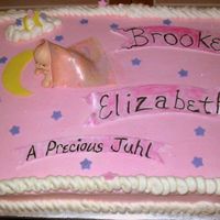 Celestial Baby Inspired by a few other cake artists here at CC. Thank you for sharing! Buttercream cake with fondant accents except for toy baby.