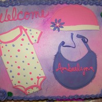 Pink & Purple Baby Shower Made this for a friend. Thanks to everyone that posted ideas on here that I drew my inspiration from. 11x15 1/2 white 1/2 chocolate with...