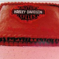 Harley Birthday Cake Chocolate cake with chocolate cream cheese icing. Frozen Buttercream transfer & chocolate drizzle. Modeled after Montana Kate's...