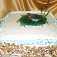 Wood Duck Cake gumpaste wood ducks on a corrot cake w/ cream cheese icing loved this cake
