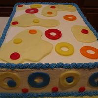 Just Fun Colors show cake stryofoam-with buttercream and fondant. i won 3rd place in the beginners cat. for this