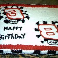 Earnhardt vanilla ckake with buttercream