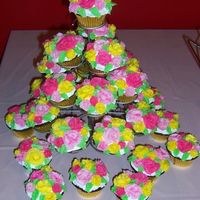 Flowery Cupcake Tree I decorated these cupcakes for my daughter's 3rd birthday. She had a Disney Princess-themed party, but she wanted cupcakes with...