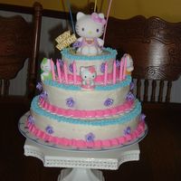 Hello Kitty Birthday Cake Put together last minute because we couldn't decide what to do!