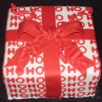 Ho Ho Ho! Cake modeled after some rapping paper i saw.