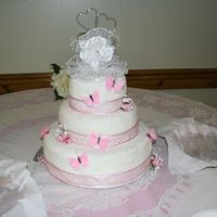 Butterfly Wedding Cake My vry first attempt at doing anything in fondant. I was sooo nervous but I wanted this cake to be different then other wedding cakes I had...