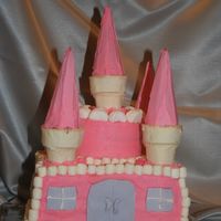 Castle Cake My first attempt at a castle( I got many ideas from cakes off this site). I used fondant to make windows and doors. Both sugar and cake...