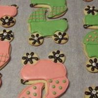 Baby Carriages Sugar cookies with Alices icing.