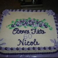 Purple,purple And More Purple The lady loves purple(so do I ) She also wanted small delicate flowers.All Buttercream icing.